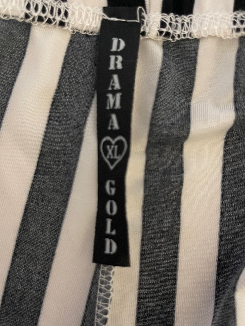 Drama Gold Women's XL Black White Striped Wide Leg Pull-On Palazzo Pants USA - Picture 7 of 7